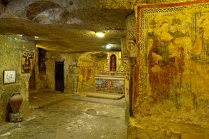 Ansicht der Katakomben der Heiligen Agatha in Rabat, Malta von Roman