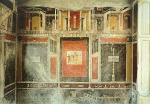 Fresko aus dem Haus von Marco Lucrezio Fronto, Pompeji, Kampanien, Römische Zivilisation von Roman