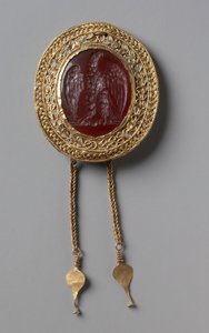 Der kaiserliche Adler, ca. 1-25 (Karneol-Intaglio) von Roman Imperial Period