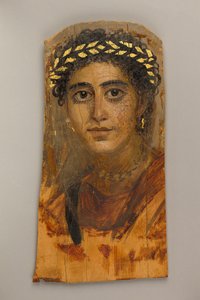 Porträt einer jungen Frau in Rot, 90-120 n. Chr. von Roman Period Egyptian