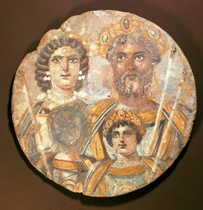 Tondo: Tafel der Familie des Septimius Severus