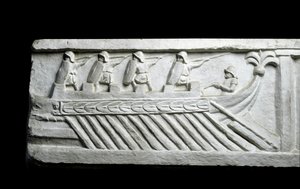 Ein Kriegsschiff