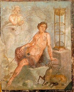 Ein junger Kyparissos, Fresko aus dem Haus der Vettii, Pompeji, Kampanien, Römische Zivilisation von Roman Roman