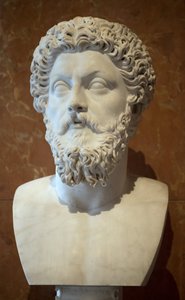 Büste des römischen Kaisers Mark Aurel (121 - 180 n. Chr.) Marmor von Roman Roman