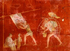 Fresko, das Wäscher darstellt, aus Pompeji (UNESCO-Welterbeliste)