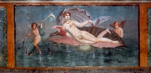 Römische Kunst: Venus Fresko aus dem Haus der Venus in der Muschel 1. Jahrhundert Pompeji, Italien
