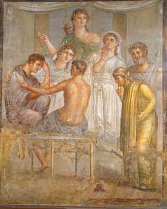 Römische Zivilisation. Admetus und Alcestis, Fresko aus der Basilika von Ercolano von Roman Roman
