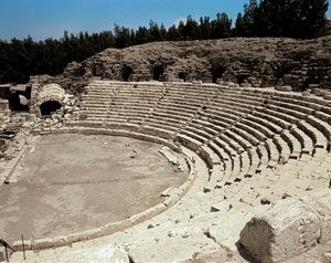 Ansicht des römischen Theaters von Scythopolis, 2. Jahrhundert v. Chr. - 4. Jahrhundert n. Chr.
