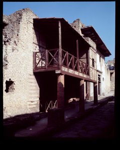 Ansicht des Hauses namens Casa a Graticcio, 5. Jahrhundert v. Chr. - 1. Jahrhundert n. Chr.