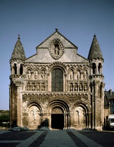 Romanische Kunst: Ansicht von Notre Dame la Grande (Notre-Dame-la-Grande). 12. Jahrhundert Poitiers (Wien)