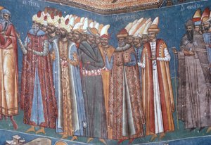 Türken, Detail vom Jüngsten Gericht, 1547-50 von Romanian School