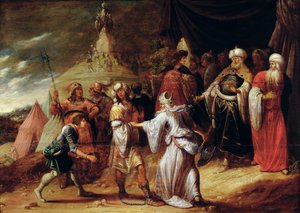Samuel tötet Agag, den König der Amalekiter von Rombout van Troyen