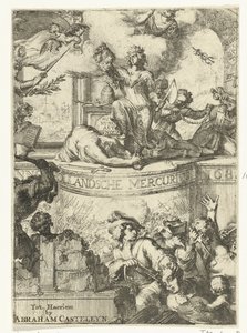 Titelseite für den Hollandsche Mercurius für das Jahr 168(5?) von Romeyn de Hooghe (attributed to)