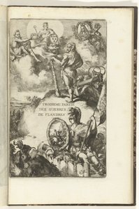 Titelblatt für den dritten Teil von Guerres de Flandres (Dritter Teil der Guerres de Flandres) von Romeyn de Hooghe (attributed to)