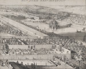 Detail des Parks von Enghien (rechte Hälfte) von Romeyn de Hooghe