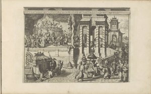 Empfangszeremonie bei den Chinesen (Chineese Gasteryen en Pracht) (Les Indes Orientales et Occidentales et autres lieux) von Romeyn de Hooghe