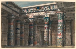 Bühnenbild, Ägyptischer Hof von Romolo Achille Liverani