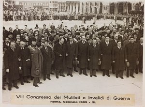 "VIII. Kongress der Kriegsversehrten und Invaliden - Rom, Januar 1933 - 11" (s/w Foto) von Romolo del Papa
