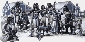Indianer mit zwei weißen Kindern von Ron Embleton