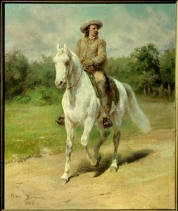 Porträt von William Frederick Cody (1846-1917), bekannt als Buffalo Bill, amerikanischer Soldat, Abenteurer und Schauspieler. Gemälde von 1889 von Rosa Bonheur (1822-1899). Cody, Buffalo Bill Historical Center von Rosa Bonheur