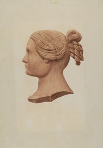 Geschnitzte Silhouette einer Frau