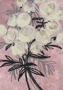 Abstrakte weiße Rosen von Rosana Laiz Blursbyai