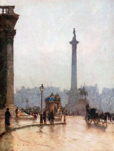 Nelsons Säule und Portikus von St. Martin-in-the-Fields