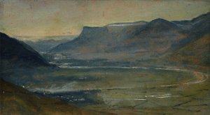 Blick auf das Etschtal an der Mendel von Rudolph Friedrich Wasmann