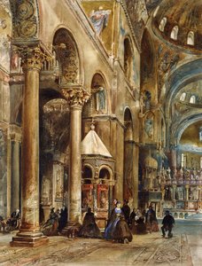 Innenraum der Basilika San Marco, Venedig, 1884 von Rudolf von Alt