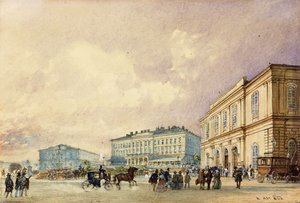 Der Südbahnhof, Wien, 1852 von Rudolf von Alt
