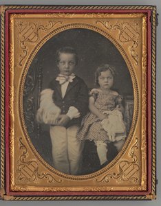Porträt eines Jungen und Mädchens, 1855 von Rufus Anson