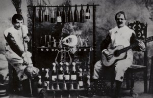 Ivan Radunsky und Felix Kortezi, russisches Zirkusclown-Duo bekannt als Bim-Bom von Russian Photographer