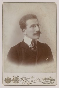 Porträt des Malers Leon Bakst (1866-1924) von Russian Photographer