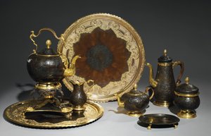 Tee- und Kaffeeservice, wahrscheinlich von der Demidoff-Werkstatt, die Ural, ca. 1770 von Russian School