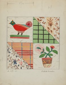 Applikations-Quilt, ca. 1936