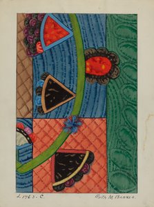 Bettdecke Applikations-Quilt, ca. 1936