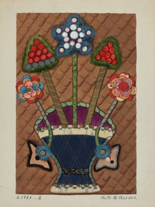 Bettdecke Applikationsquilt, ca. 1936