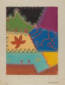 Crazy Quilt Detail, ca. 1939