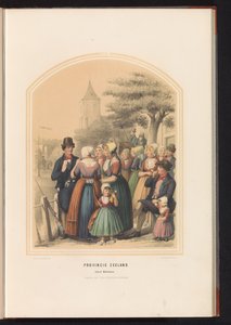Klederdracht van het eiland Walcheren in Zeeland, 1857
