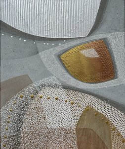 Metallisches Gold-Silber Abstrakt von SAN STARLING