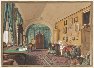 Innenansicht eines Männerwohnzimmers von S. Tolstoi