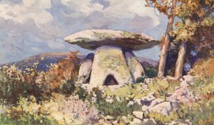 Dolmen von Grandmont (Farblithografie)