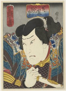 Ôkawa Hashizô I als Tenjiku Kanja von Sadamasu (II) , Utagawa (attributed to)