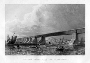 Victoria-Brücke über den St. Lawrence, Kanada, 1886