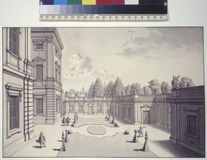 Ansicht der Gärten des Liechtensteinpalastes von Salomon Kleiner