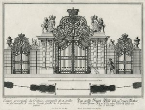 Grund- und Aufriss des Haupteinfahrtstores von Salomon Kleiner