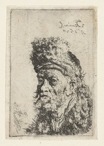 Büste eines Mannes mit Pelzmütze von Salomon Koninck