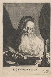 Hl. Hieronymus, bei Kerzenlicht lesend