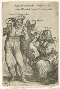 Karikatur von Cromwell, ca. 1652-1654 von Salomon Savery