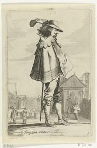Stehender Offizier im Profil von Salomon Savery